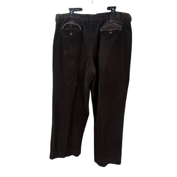 L.L. Bean Mens Brown Corduroy Pants Comfort Waist 42 Straight Retro Western 90s - Picture 2 of 14
